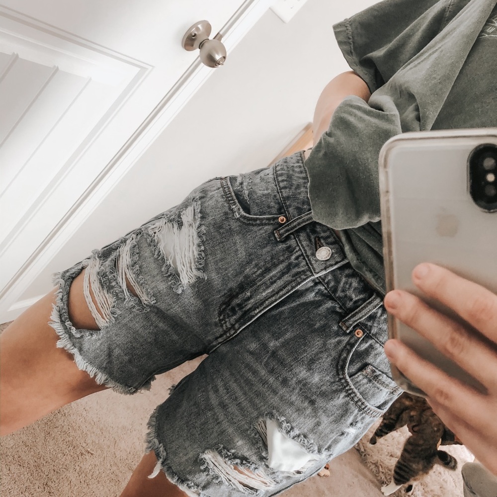Never worn distressed shorts
